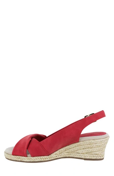 Shop Easy Street Maureen Wedge Sandal In Red