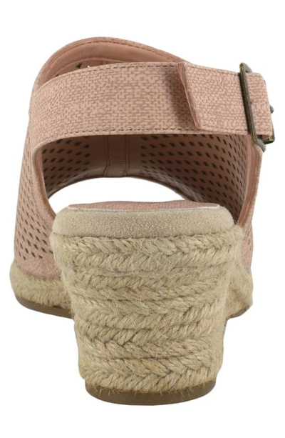 Easy Street Stacy Espadrille Wedge Sandal In Blush