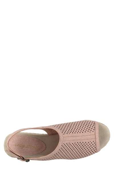 Easy Street Stacy Espadrille Wedge Sandal In Blush