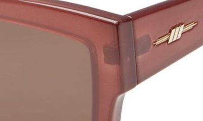Shop Le Specs Total Eclipse 57mm Square Sunglasses In Cocoa/ Brown