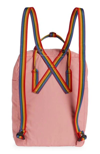 Shop Fjall Raven Kånken Rainbow Water Resistant Backpack In Pink-rainbow Pattern