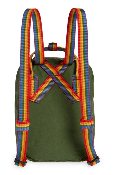 Shop Fjall Raven Mini Kånken Rainbow Water Resistant 13-inch Laptop Backpack In Spruce Green-rainbow Pattern