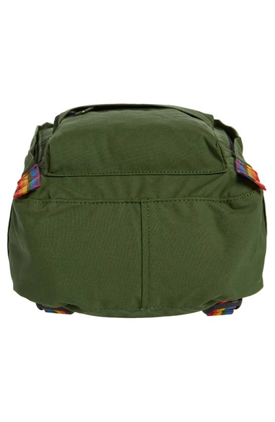 Shop Fjall Raven Mini Kånken Rainbow Water Resistant 13-inch Laptop Backpack In Spruce Green-rainbow Pattern