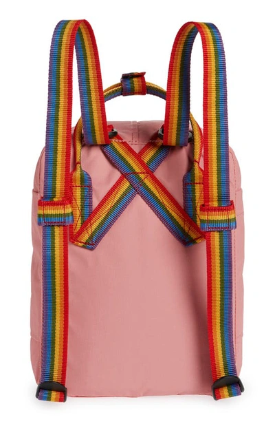 Shop Fjall Raven Mini Kånken Rainbow Water Resistant 13-inch Laptop Backpack In Pink-rainbow Pattern