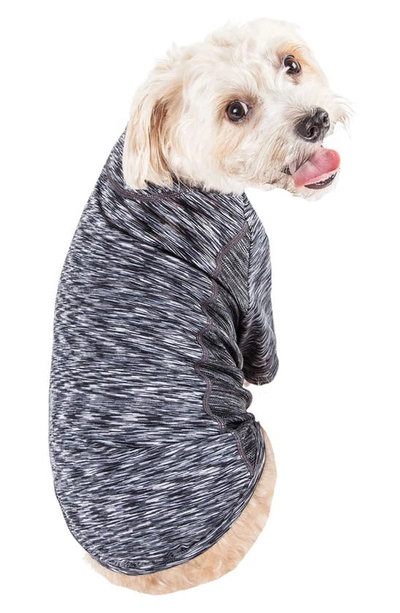 Shop Petkit Pet Life® Active 'warf-speed' Heathered Tone-on-tone T-shirt In Black Heather On Black