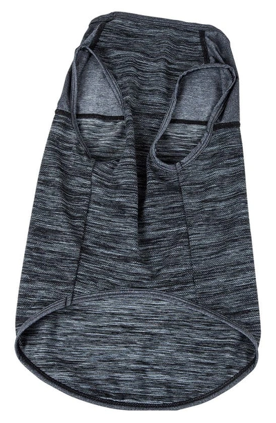 Pet Life ® Active Aero-pawlse Heathered Tank Top In Black/black