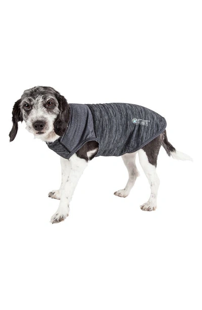 Pet Life ® Active Aero-pawlse Heathered Tank Top In Black/black