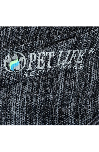 Shop Pet Life ® Active Aero-pawlse Heathered Tank Top In Black/black