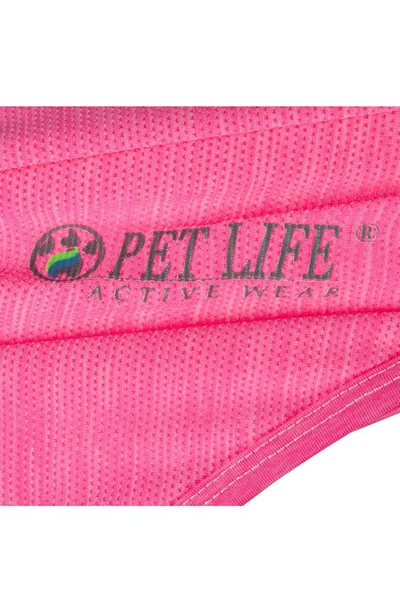 Shop Pet Life ® Active Aero-pawlse Heathered Tank Top In Hot Pink/light Pink