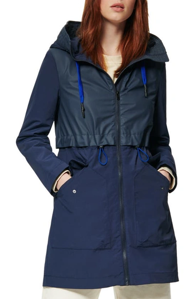 Shop Marc New York Shippan Water Resistant Raincoat In Navy