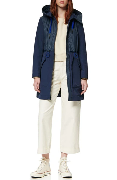 Shop Marc New York Shippan Water Resistant Raincoat In Navy