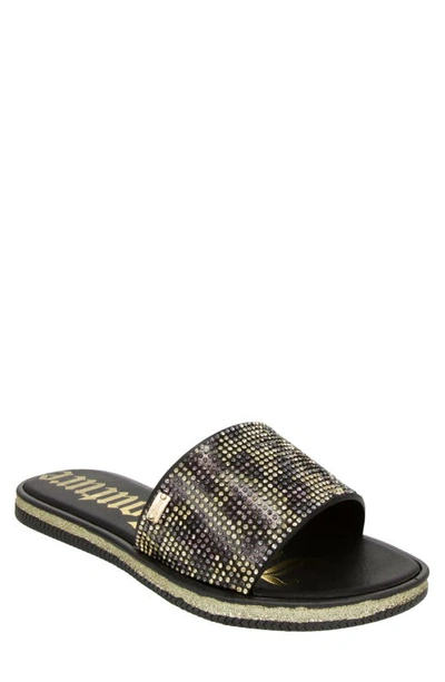 Shop Juicy Couture Yummy Beaded Slide Sandal In Leopard