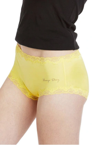 Shop Uwila Warrior Days Of The Week Silk Briefs In Lemon Zest