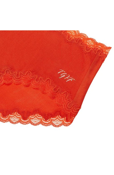 Shop Uwila Warrior Days Of The Week Silk Briefs In Spicy Orange