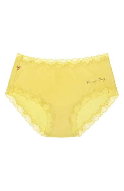 Shop Uwila Warrior Days Of The Week Silk Briefs In Lemon Zest