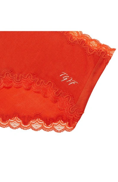 Shop Uwila Warrior Days Of The Week Silk Briefs In Spicy Orange