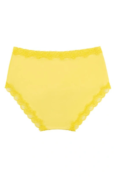 Shop Uwila Warrior Days Of The Week Silk Briefs In Lemon Zest