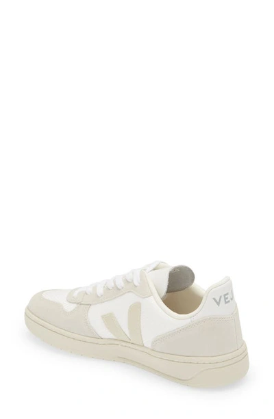 Shop Veja V-10 Sneaker In White Natural Pierre