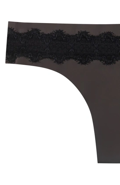 Uwila Warrior Vip Lace Trim Thong In Shale