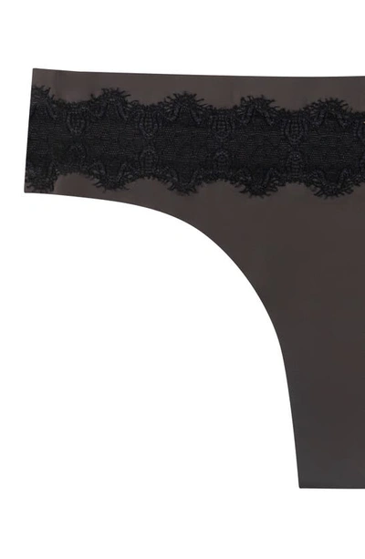 Uwila Warrior Vip Lace Trim Thong In Shale