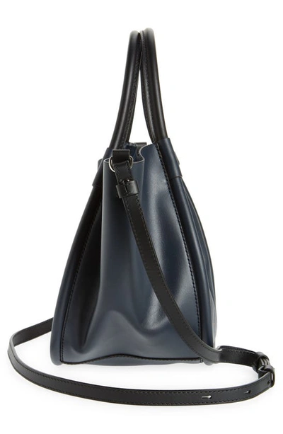 Shop Proenza Schouler Small Ruched Leather Crossbody Tote In Dark Navy