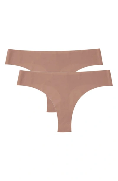 Uwila Warrior Vip Assorted 2-pack Thongs In Toffee