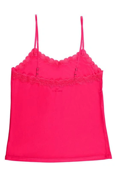 Shop Uwila Warrior Soft Silk Lace Trim Camisole In Raspberry