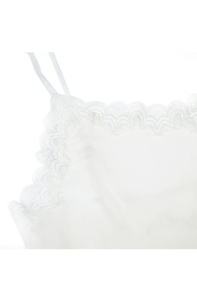 Uwila Warrior Soft Silks Lace-trim Camisole In Winter White