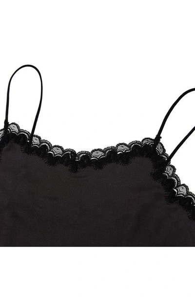Uwila Warrior Soft Silks Lace-trim Camisole In Shale
