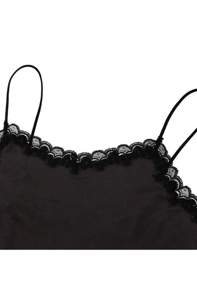 Uwila Warrior Soft Silks Lace-trim Camisole In Shale