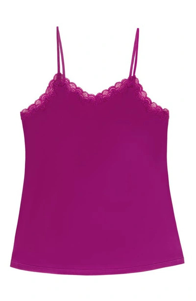 Shop Uwila Warrior Soft Silk Lace Trim Camisole In Festival Fuchsia