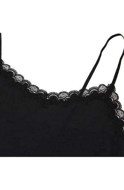 Uwila Warrior Soft Silks Lace-trim Camisole In Tap Shoe Black