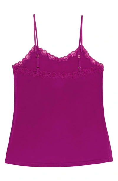 Shop Uwila Warrior Soft Silk Lace Trim Camisole In Festival Fuchsia