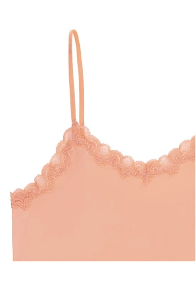 Uwila Warrior Soft Silk Lace Trim Camisole In Papaya Punch