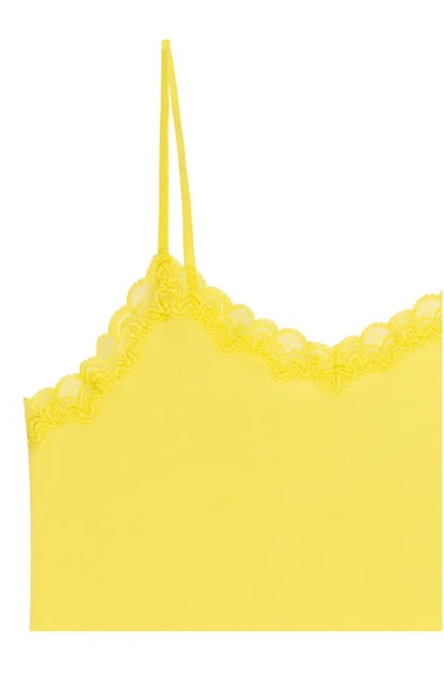 Shop Uwila Warrior Soft Silk Lace Trim Camisole In Lemon Zest