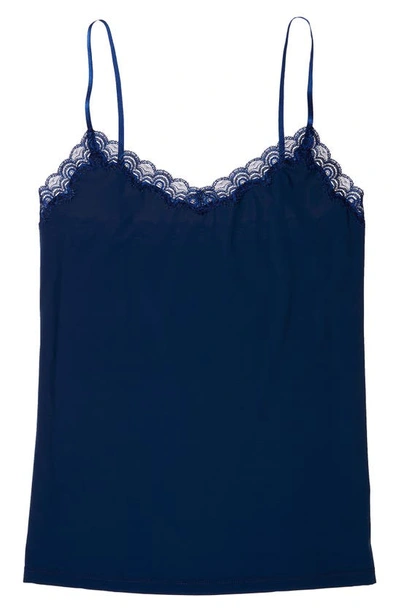 Shop Uwila Warrior Happy Seams Lace Trim Camisole In Dress Blue