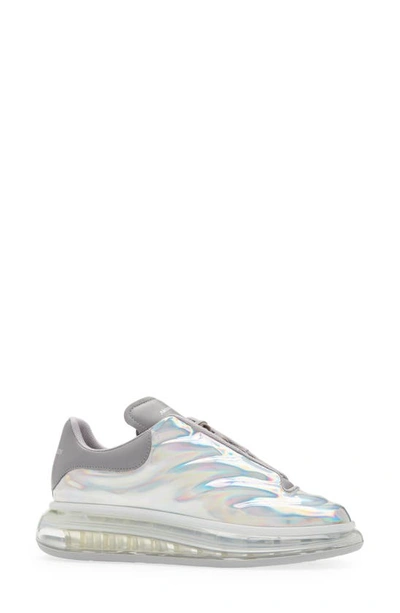 Shop Alexander Mcqueen Oversized Sneaker In Silver/ Grey