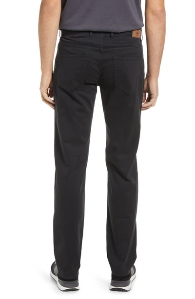Shop Peter Millar Ultimate 5-pocket Straight Leg Sateen Pants In Black