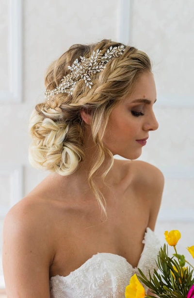 Brides And Hairpins Serena Crystal Hair Comb In Gold