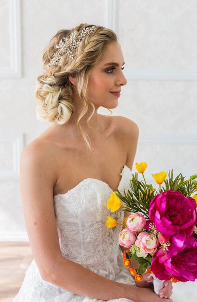 Brides And Hairpins Serena Crystal Hair Comb In Gold