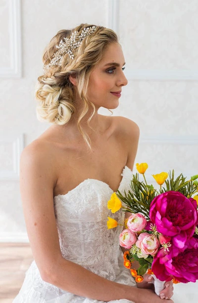 Brides And Hairpins Serena Crystal Hair Comb In Gold