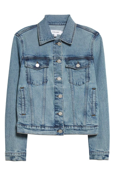 Shop Frame Le Vintage Denim Jacket In Crystal Shores
