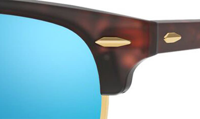 Shop Ray Ban 'clubmaster' 49mm Polarized Sunglasses In Blue Mirror