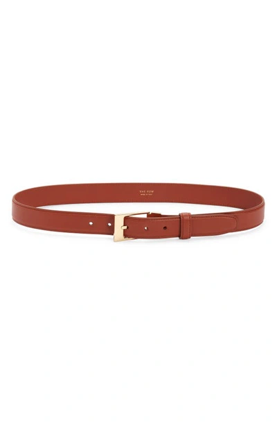 Shop The Row Jewel Leather Belt In Paprika Shag