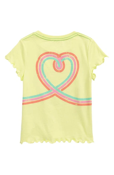 Peek Aren't You Curious Kids' Spread Joy Graphic Tee In Lime