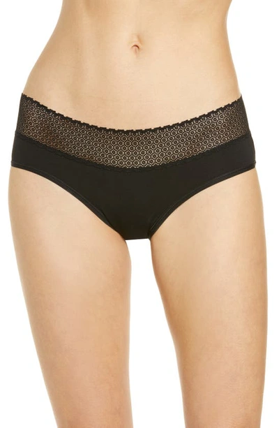 Bombas Lace Trim Hipster Panties In Black