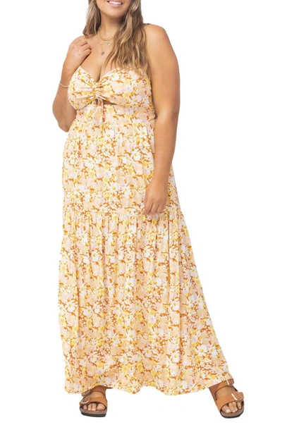 L*space Zuri Cutout Maxi Sundress In What In Carnation