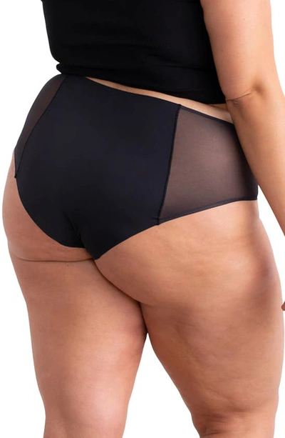 Uwila Warrior Happy Seams Mesh-inset Briefs In Tap Shoe Black