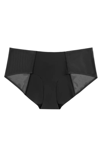 Uwila Warrior Happy Seams Mesh-inset Briefs In Tap Shoe Black