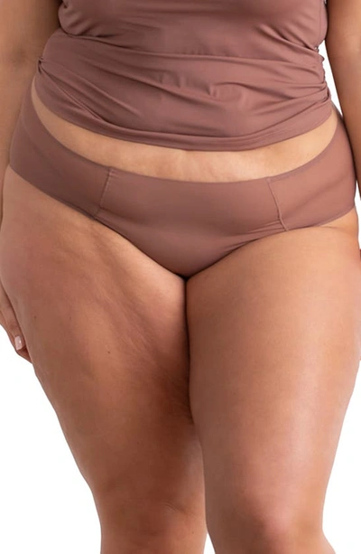 Uwila Warrior Happy Seams Mesh-inset Briefs In Toffee